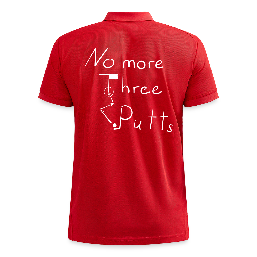 No More Three Putts Polo Golf - Rot