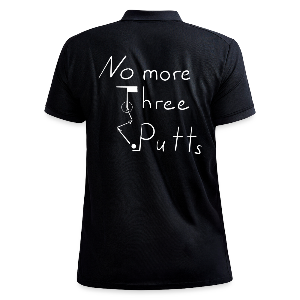No More Three Putts Polo Golf - Schwarz