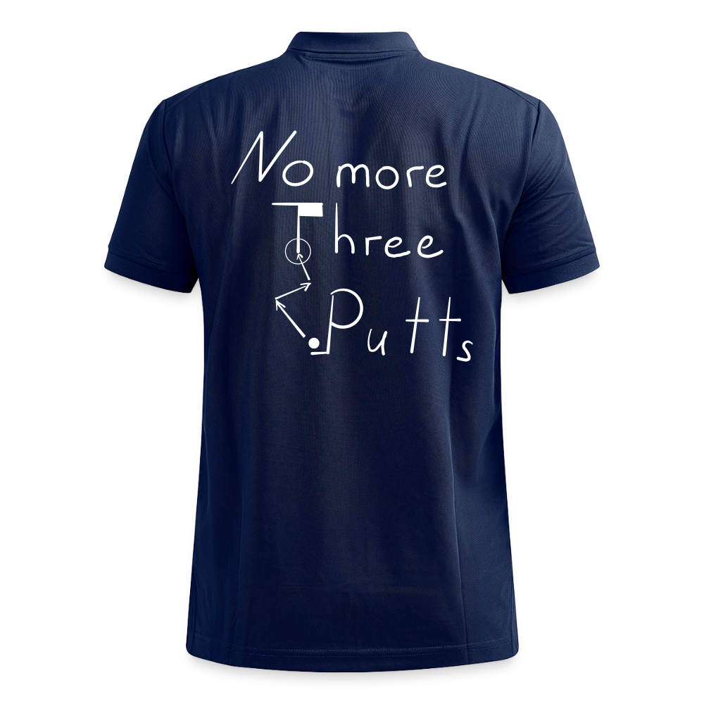 No More Three Putts Polo Golf - Navy meliert