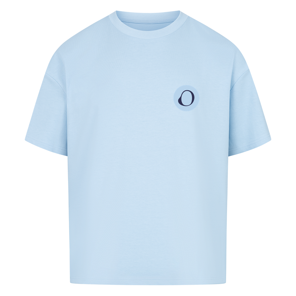 OFF PAPER – Oversized T-Shirt in Babyblau
