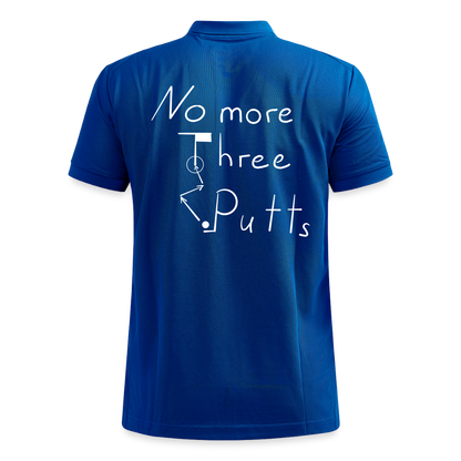No More Three Putts Polo Golf - Royalblau