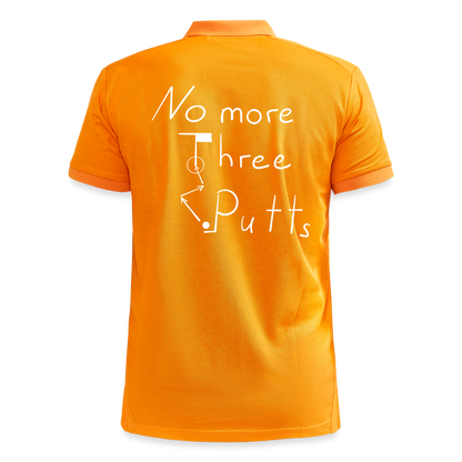 No More Three Putts Polo Golf - Hellorange meliert