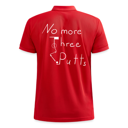 No More Three Putts Polo Golf - Rot