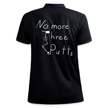 No More Three Putts Polo Golf - Schwarz