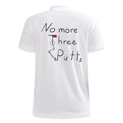 No More Three Putts Polo Golf - Weiß