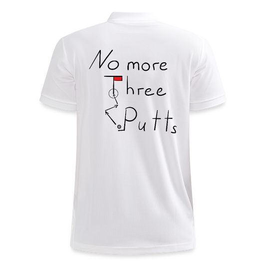 No More Three Putts Polo Golf - Weiß